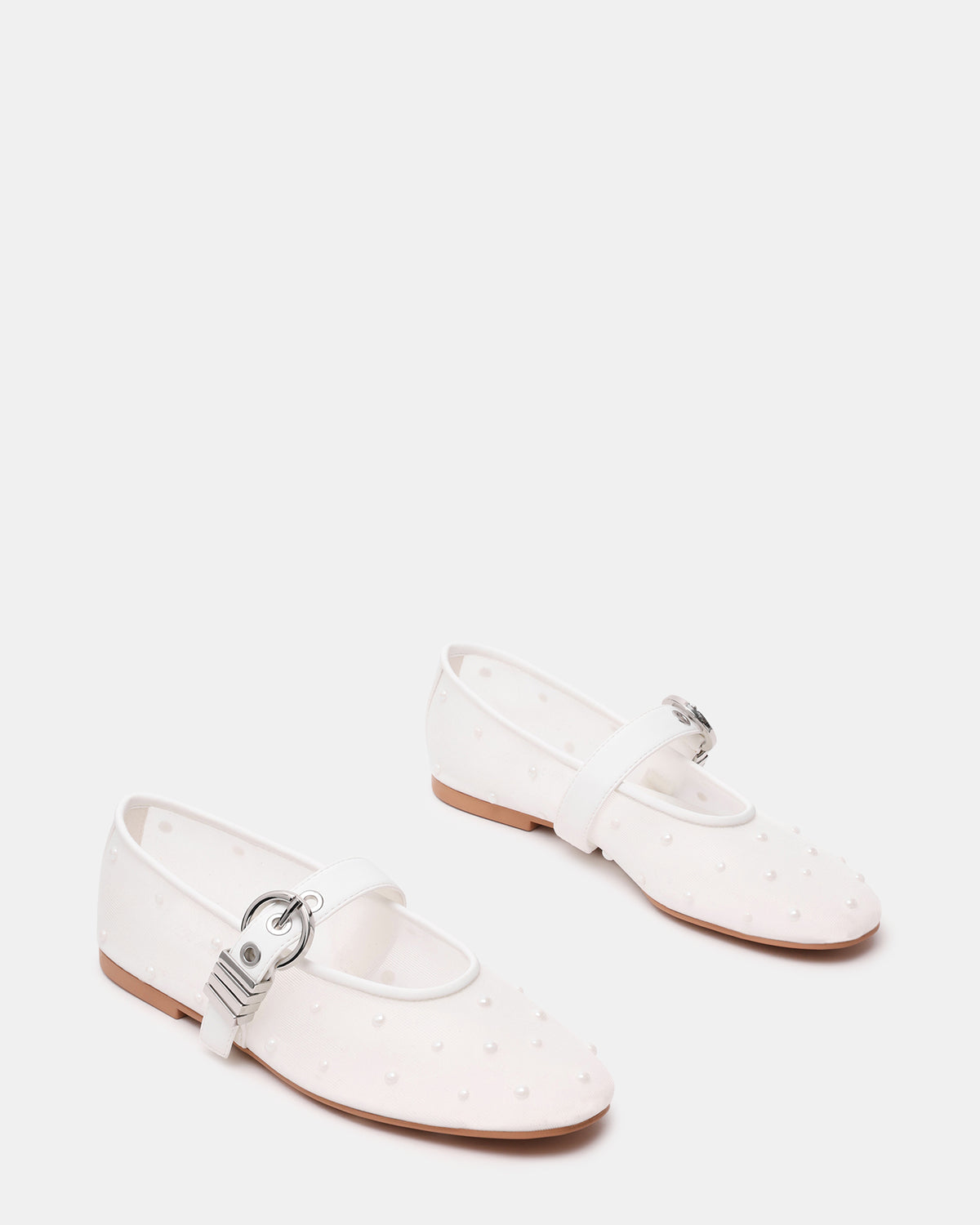 LUCIA Pearl Mesh Mary Jane Ballet Women's Flat | Steve Madden