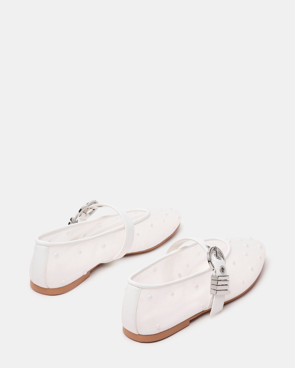 LUCIA Pearl Mesh Mary Jane Ballet Women's Flat | Steve Madden