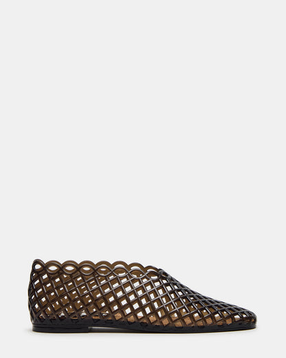 GROVE Black Square-Toe Jelly Women's Flat | Steve Madden