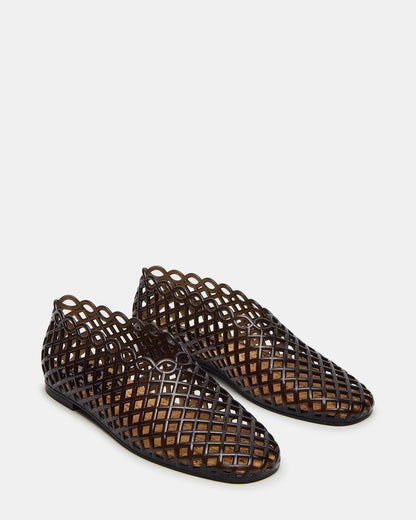 GROVE Black Square-Toe Jelly Women's Flat | Steve Madden