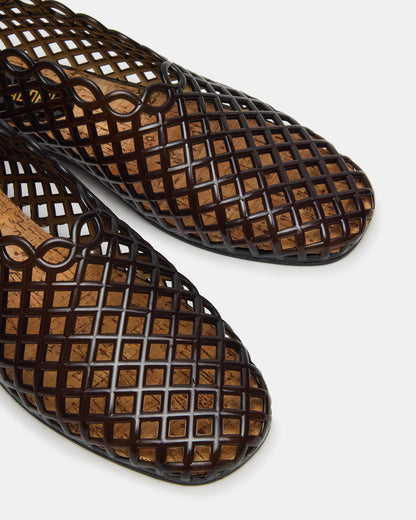 GROVE Black Square-Toe Jelly Women's Flat | Steve Madden
