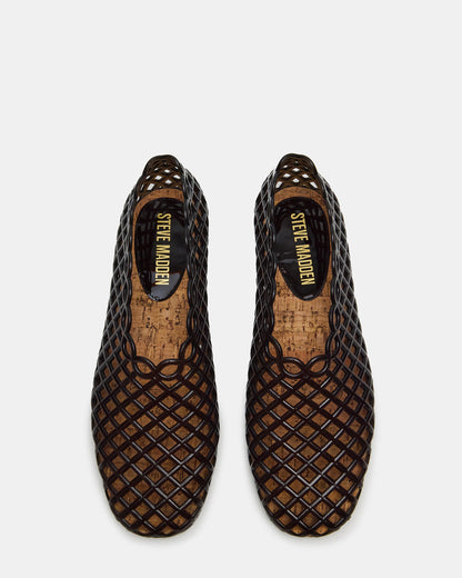 GROVE Black Square-Toe Jelly Women's Flat | Steve Madden