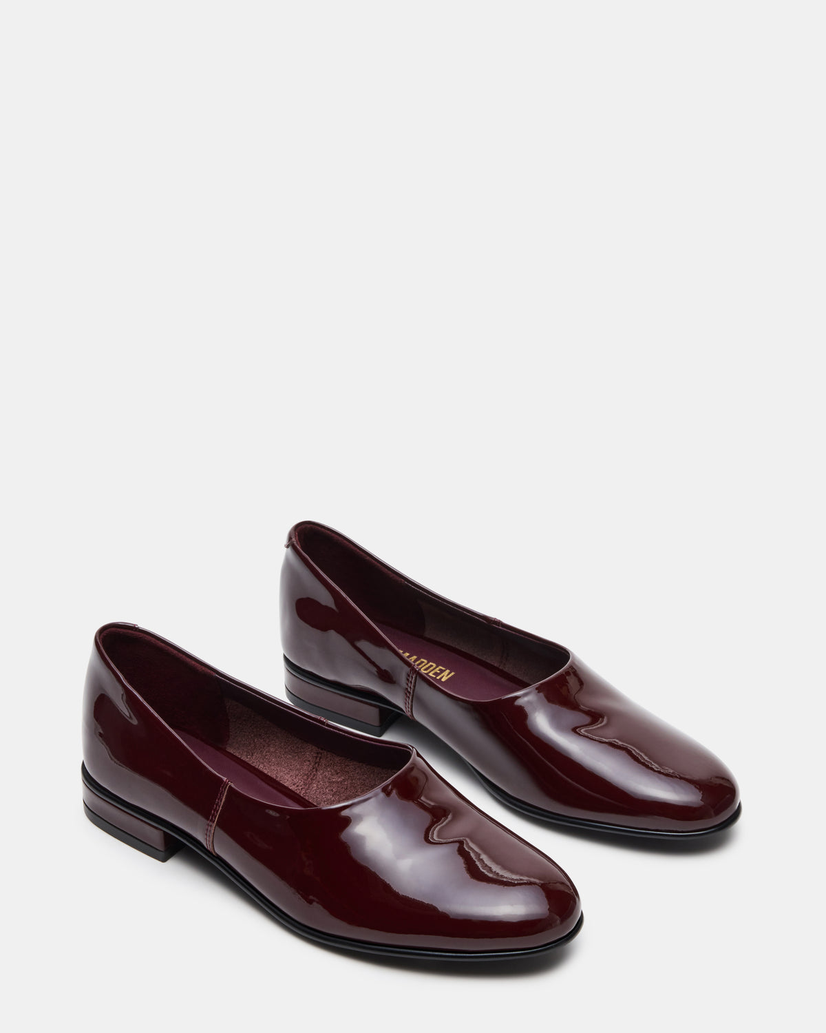 RANDALL Burgundy Patent Ballet Women's Flat | Steve Madden