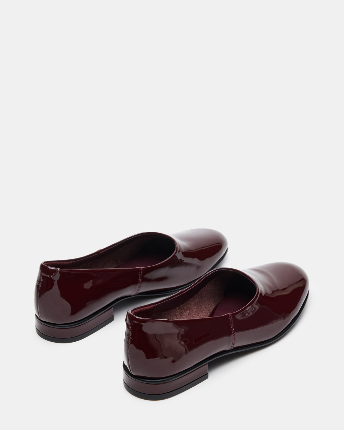 RANDALL Burgundy Patent Ballet Women's Flat | Steve Madden