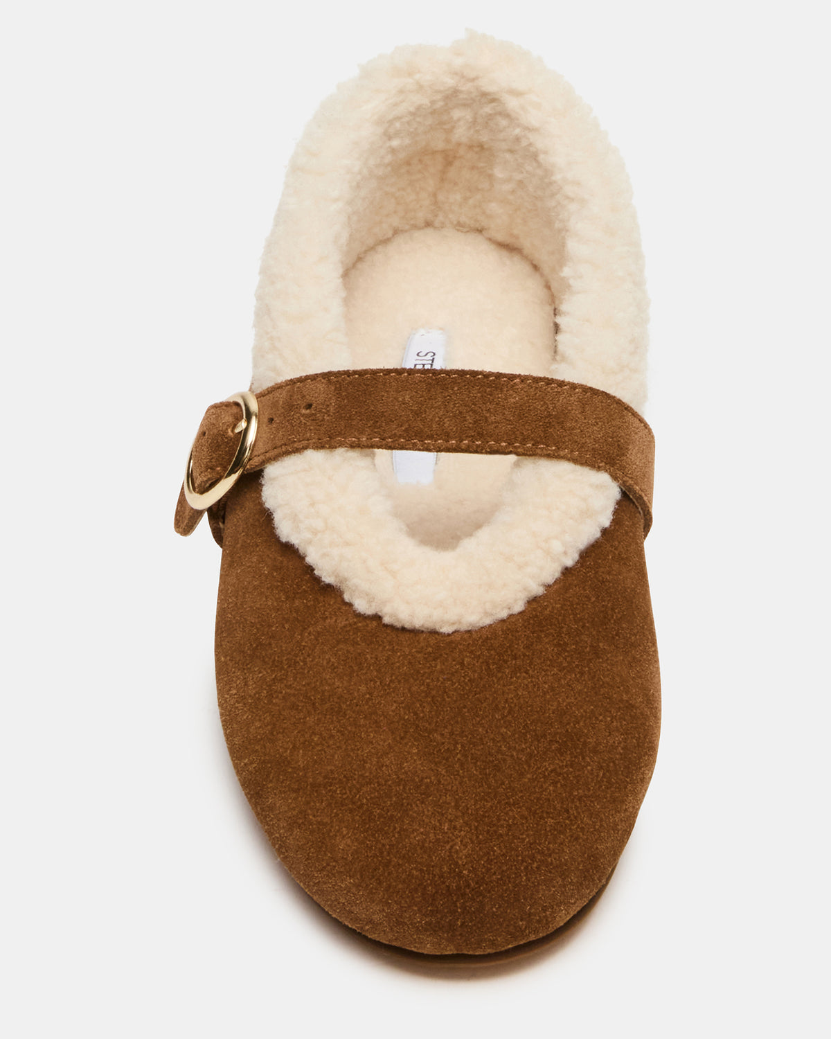 LODGE Chestnut Suede Mary Jane Round-Toe Women's Flat | Steve Madden