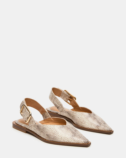 SHAY Snake Pointed-Toe Slingback Ballet Women's Flat | Steve Madden