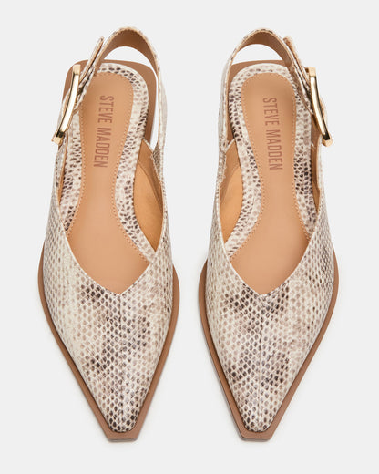 SHAY Snake Pointed-Toe Slingback Ballet Women's Flat | Steve Madden