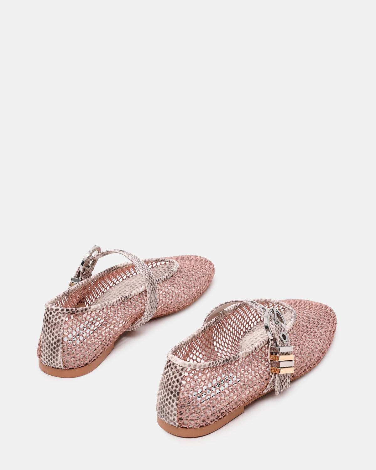 LUCIA Blush Multi Mesh Mary Jane Ballet Women's Flat | Steve Madden