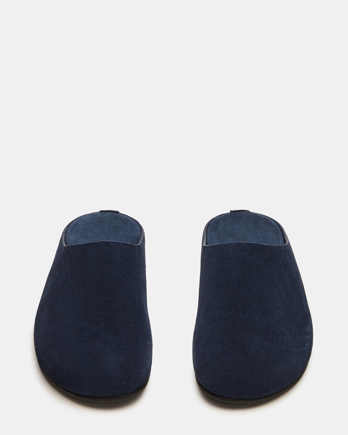 FERN Navy Suede Mule Slip-On Round-Toe Women's Flat | Steve Madden