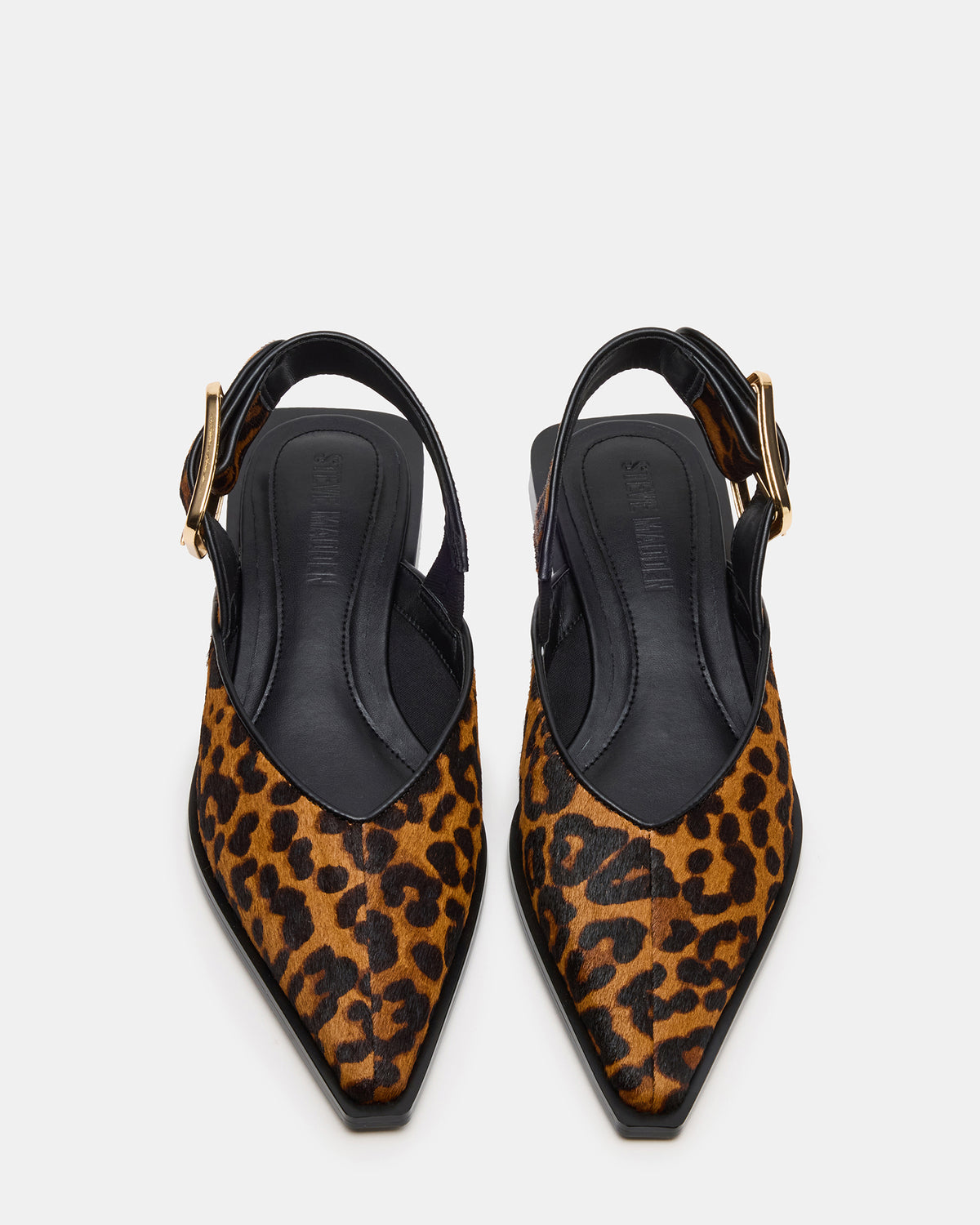 SHAY Leopard Pointed-Toe Slingback Ballet Women's Flat | Steve Madden