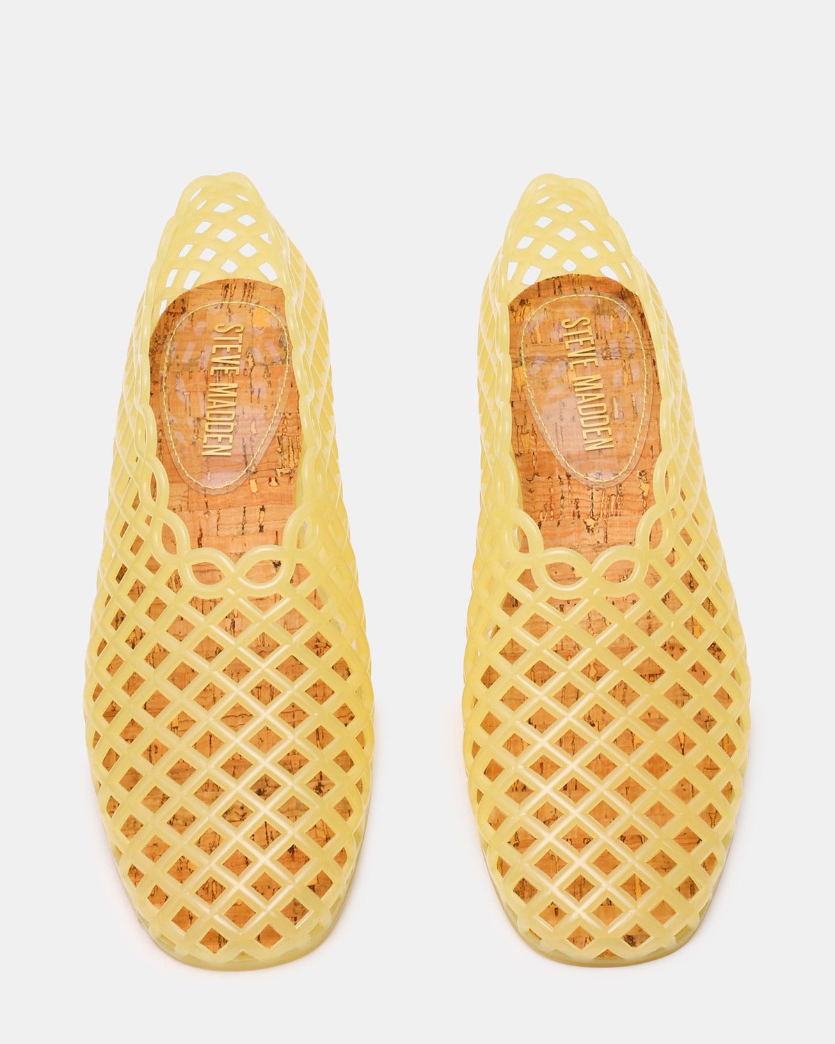 GROVE Butter Yellow Square-Toe Jelly Women's Flat | Steve Madden