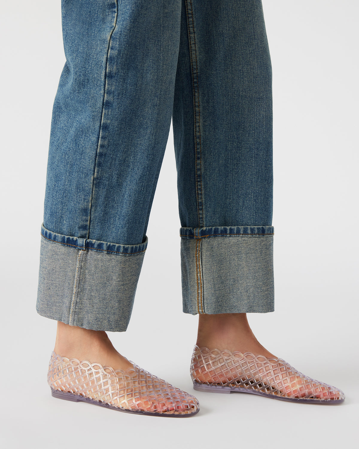GROVE Clear Square-Toe Jelly Women's Flat | Steve Madden
