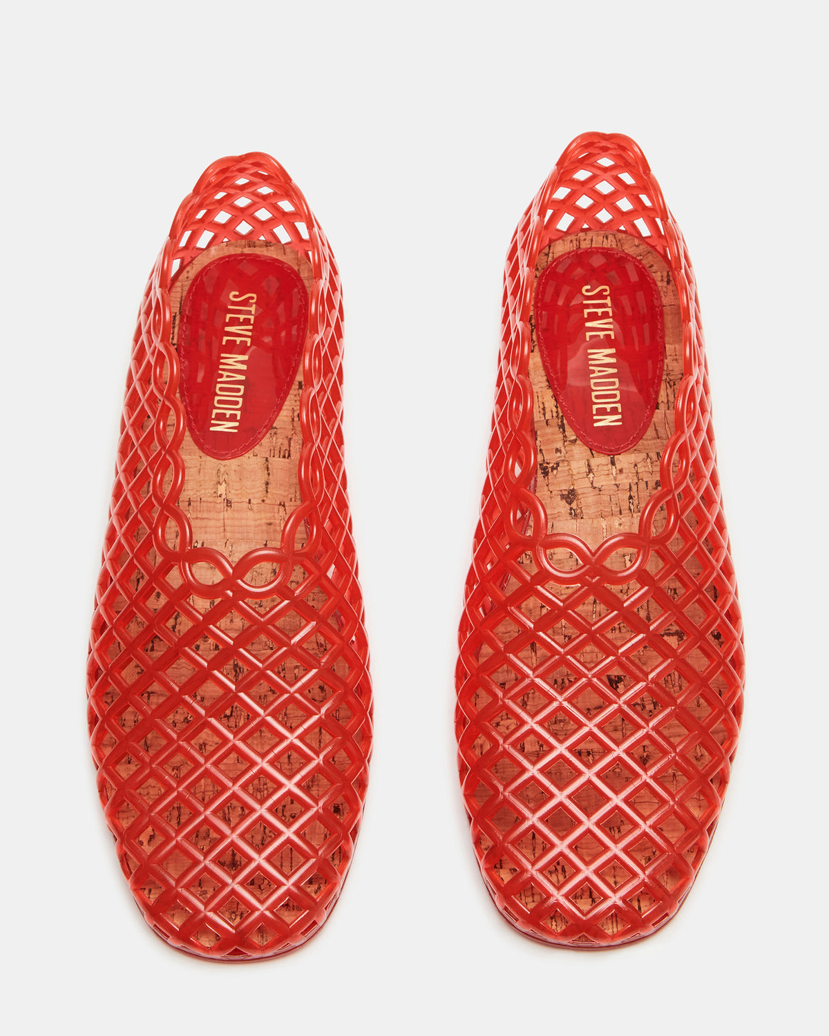 GROVE Red Square-Toe Jelly Women's Flat | Steve Madden