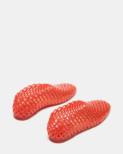 GROVE Red Square-Toe Jelly Women's Flat | Steve Madden