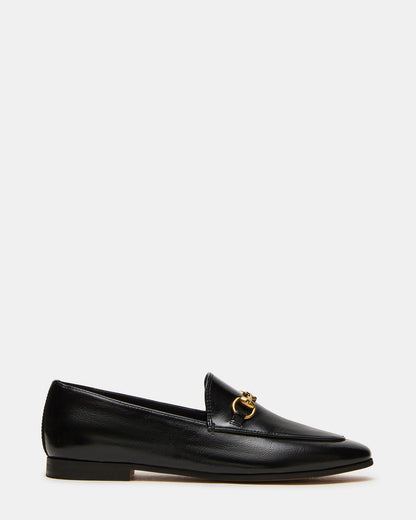 GRAFTON Black Leather Women's Loafer | Steve Madden