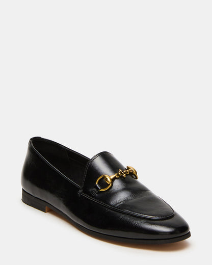 GRAFTON Black Leather Women's Loafer | Steve Madden
