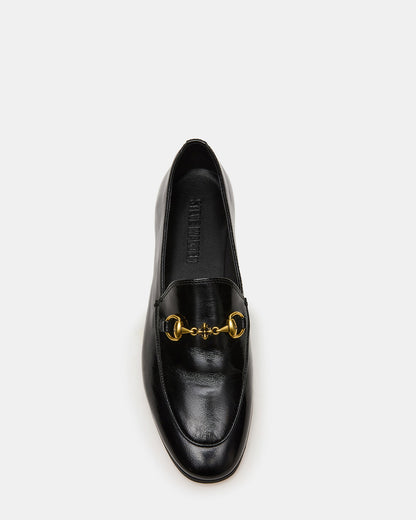 GRAFTON Black Leather Women's Loafer | Steve Madden