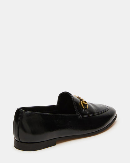 GRAFTON Black Leather Women's Loafer | Steve Madden