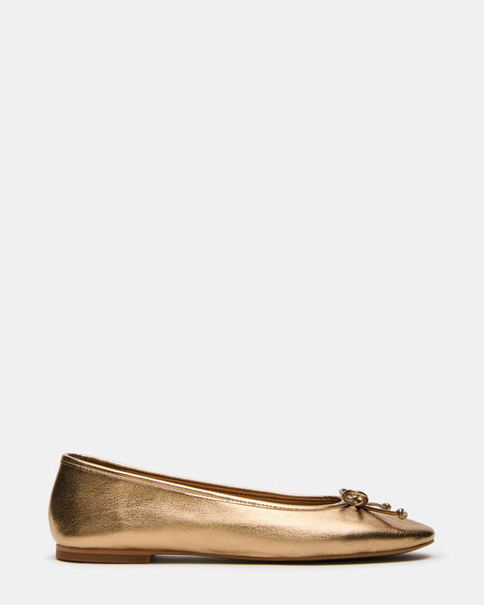 VIXEN Gold Women's Ballet Flats | Steve Madden