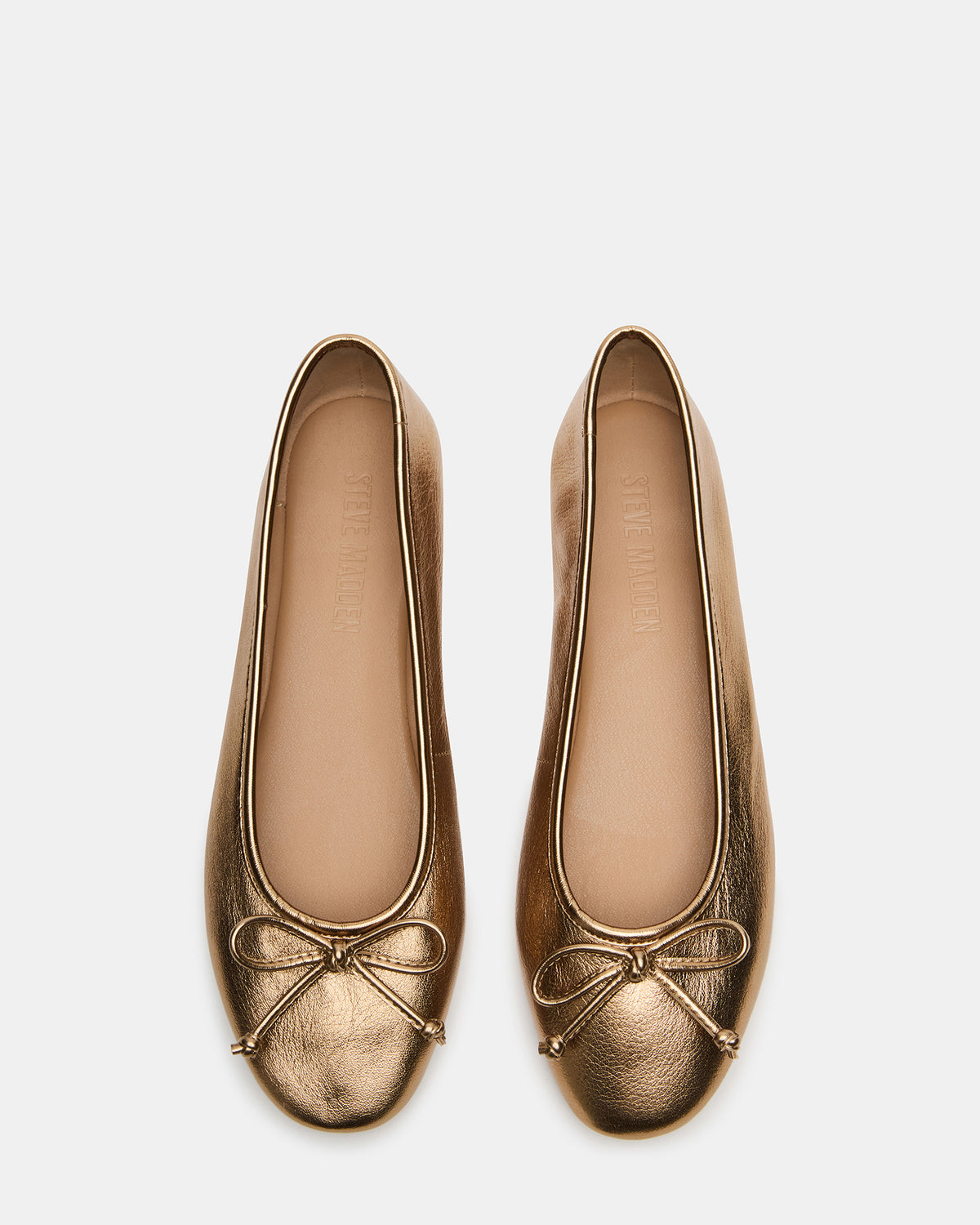 VIXEN Gold Women's Ballet Flats | Steve Madden