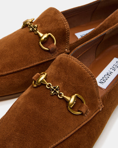 GRAFTON Chestnut Suede Women's Loafer | Steve Madden