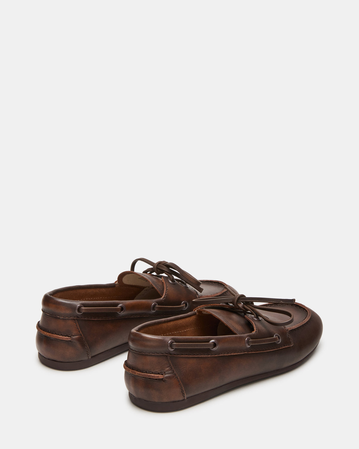 SAG Brown Leather Women's Boat Shoe | Steve Madden