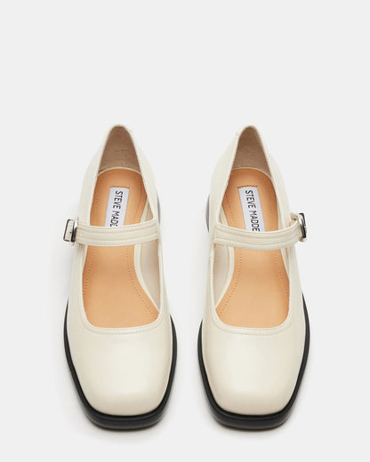 DELANCY Bone Leather Women's Mary Jane Flats | Steve Madden
