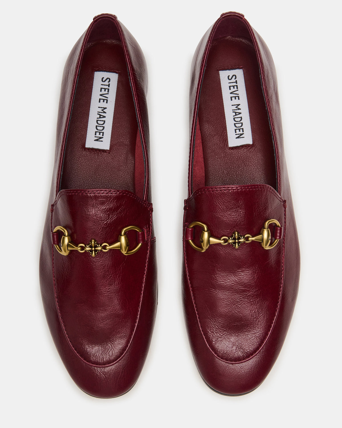 GRAFTON Wine Leather Women's Loafer | Steve Madden