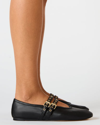 LYDIA Red Suede Square-Toe Mary Jane Ballet Women's Flat | Steve Madden