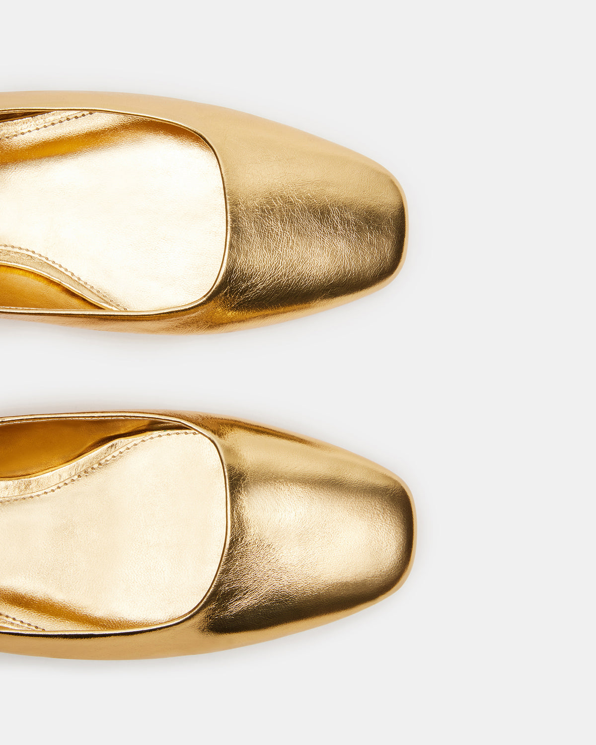 MAPLE Gold Leather Women's Mary Jane Ballet Flat | Steve Madden