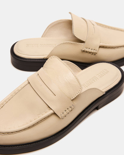 MULBERRY Bone Leather Women's Slip-On Mule Flat | Steve Madden