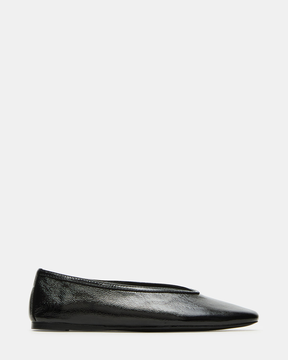 LENI Black/Black Square-Toe Ballet Women's Flat | Steve Madden