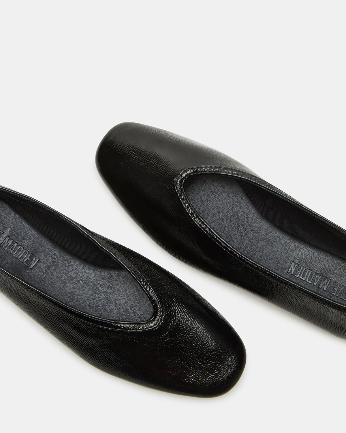 LENI Black/Black Square-Toe Ballet Women's Flat | Steve Madden