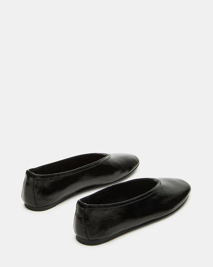 LENI Black/Black Square-Toe Ballet Women's Flat | Steve Madden