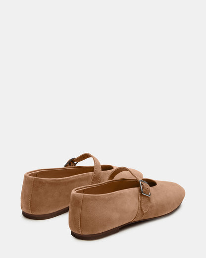 DREAMING Taupe Suede Women's Mary Jane Flats | Steve Madden