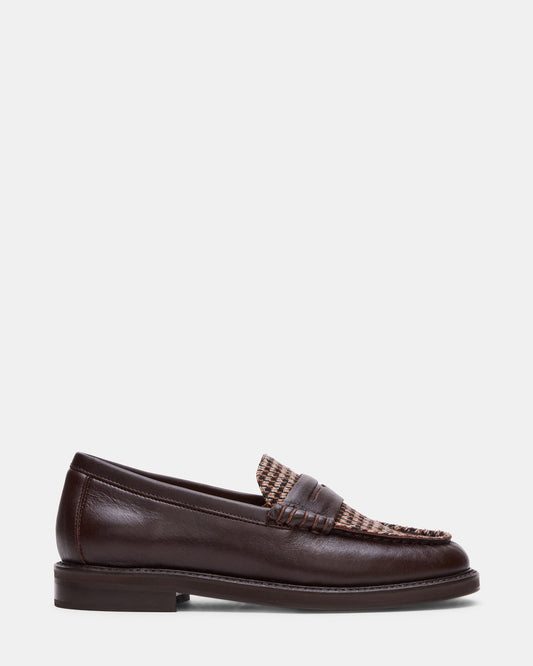MADISON Brown Multi Women's Penny Loafer | Steve Madden