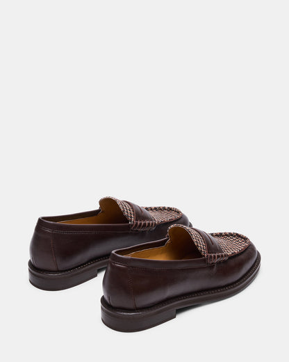 MADISON Brown Multi Women's Penny Loafer | Steve Madden