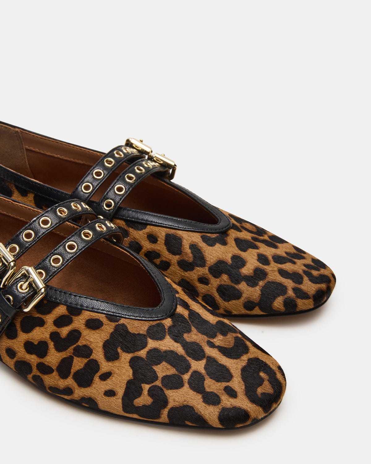 LYDIA Leopard Square-Toe Mary Jane Ballet Women's Flat | Steve Madden