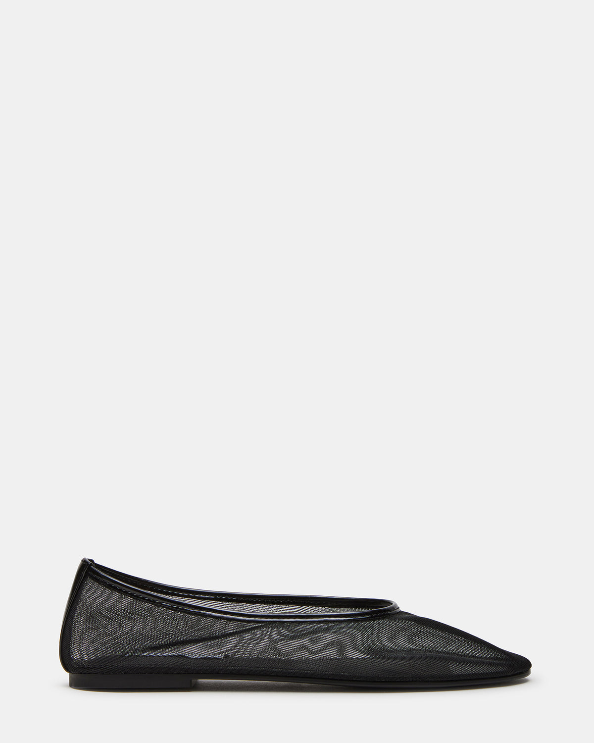 MEADOW Black Mesh Women's Ballet Flats | Steve Madden