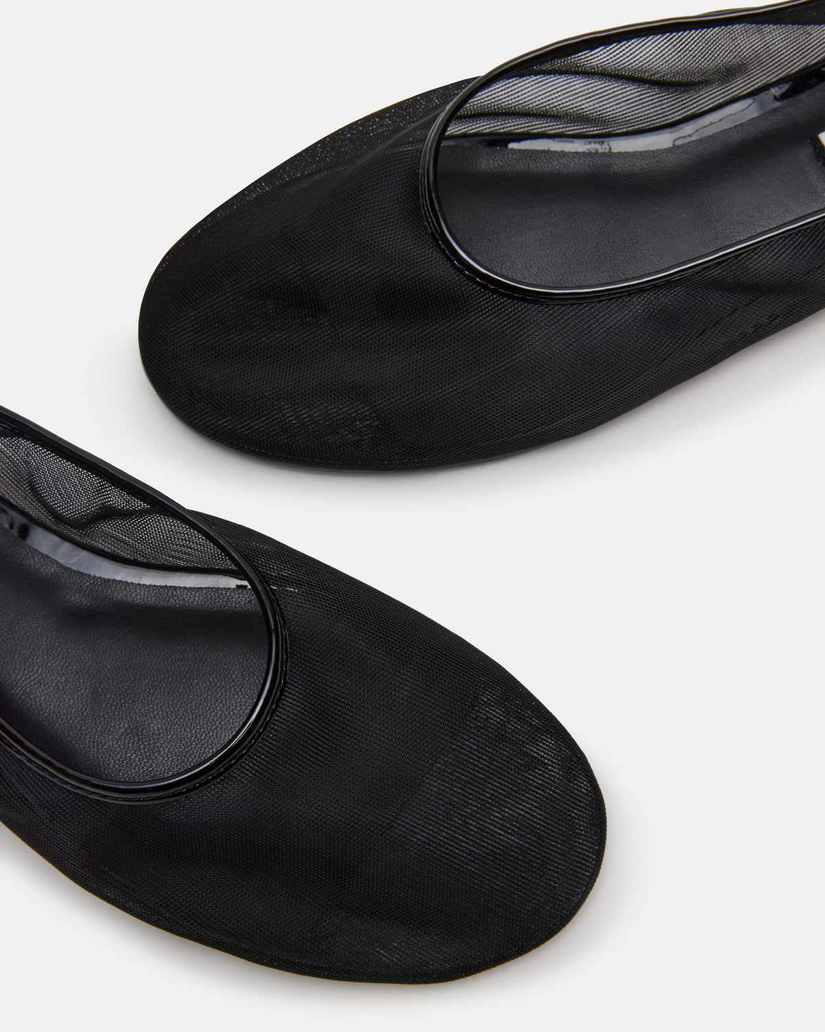 MEADOW Black Mesh Women's Ballet Flats | Steve Madden