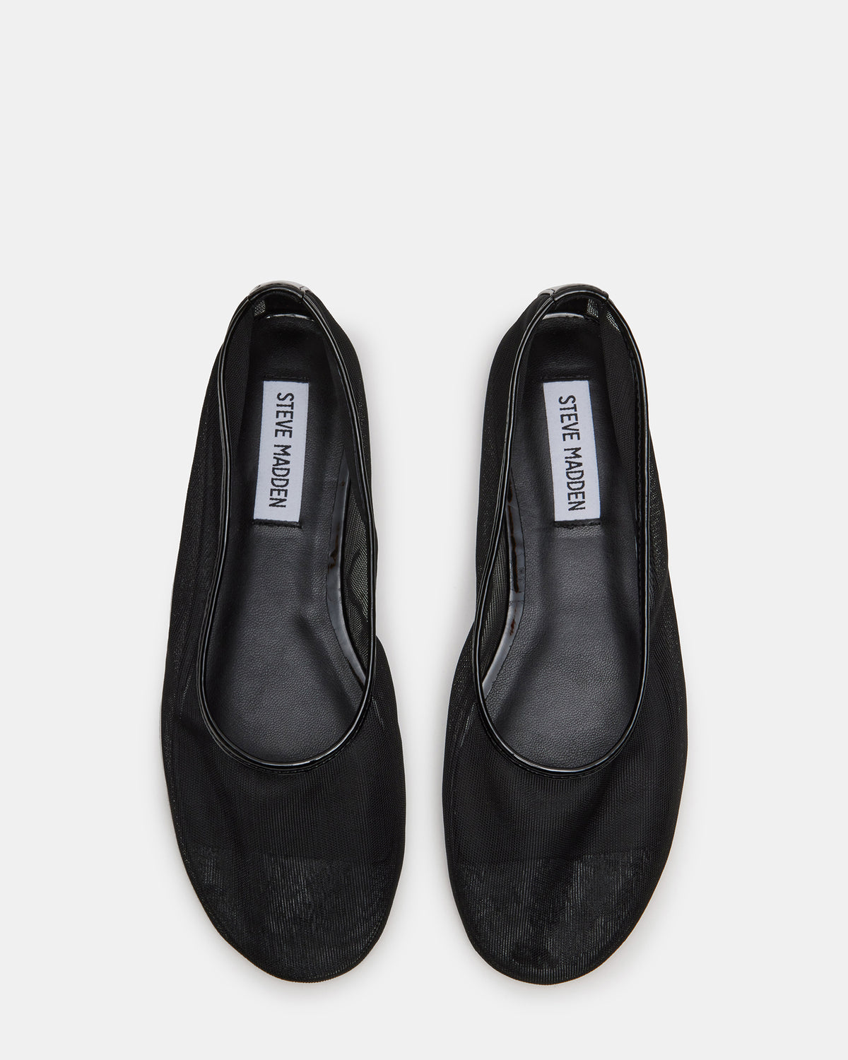 MEADOW Black Mesh Women's Ballet Flats | Steve Madden