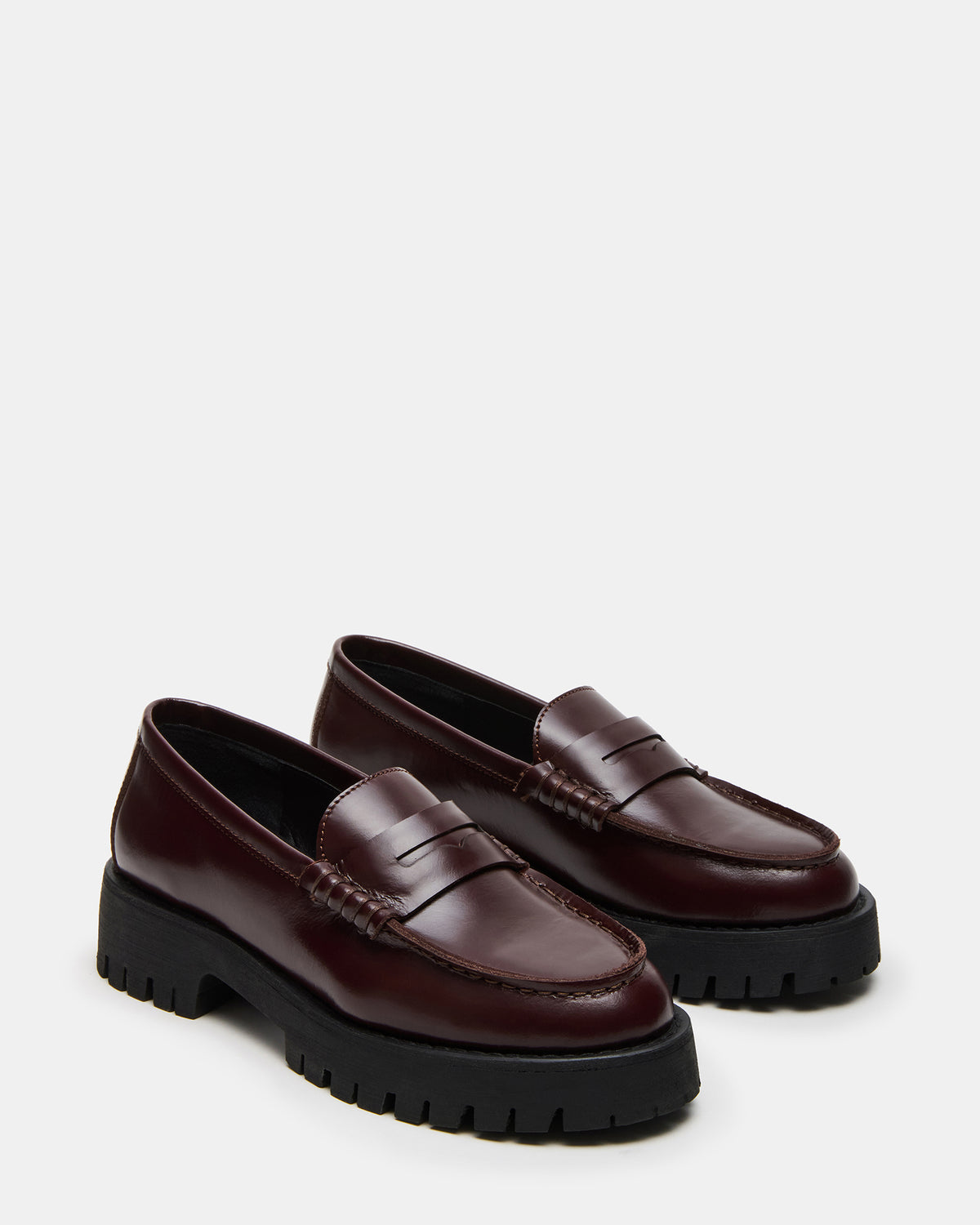 LANGSTEN Burgundy Women's Platform Lug Loafer | Steve Madden