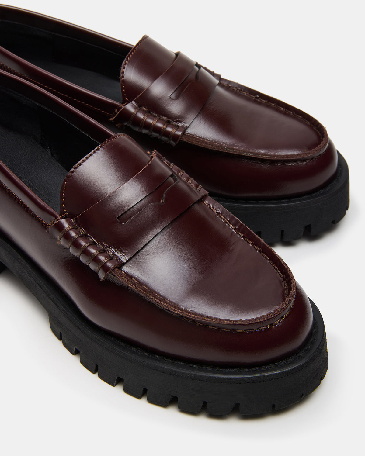LANGSTEN Burgundy Women's Platform Lug Loafer | Steve Madden