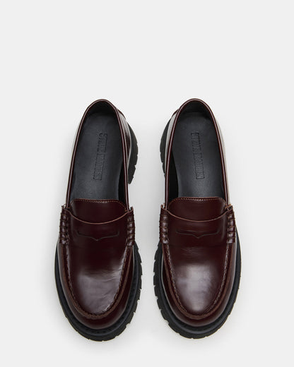 LANGSTEN Burgundy Women's Platform Lug Loafer | Steve Madden