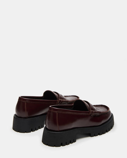 LANGSTEN Burgundy Women's Platform Lug Loafer | Steve Madden