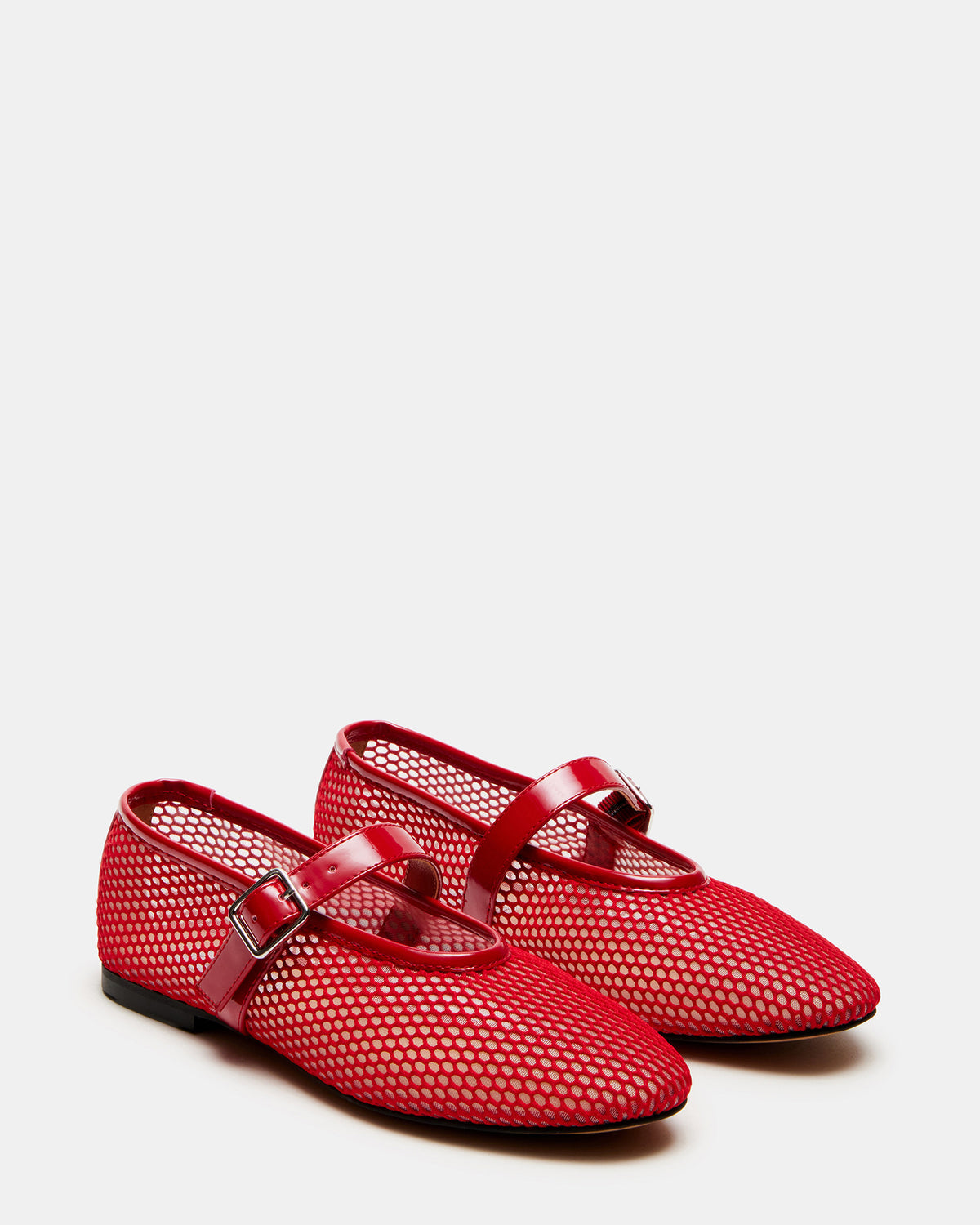 DREAMING Red Mesh Women's Mary Jane Flats | Steve Madden