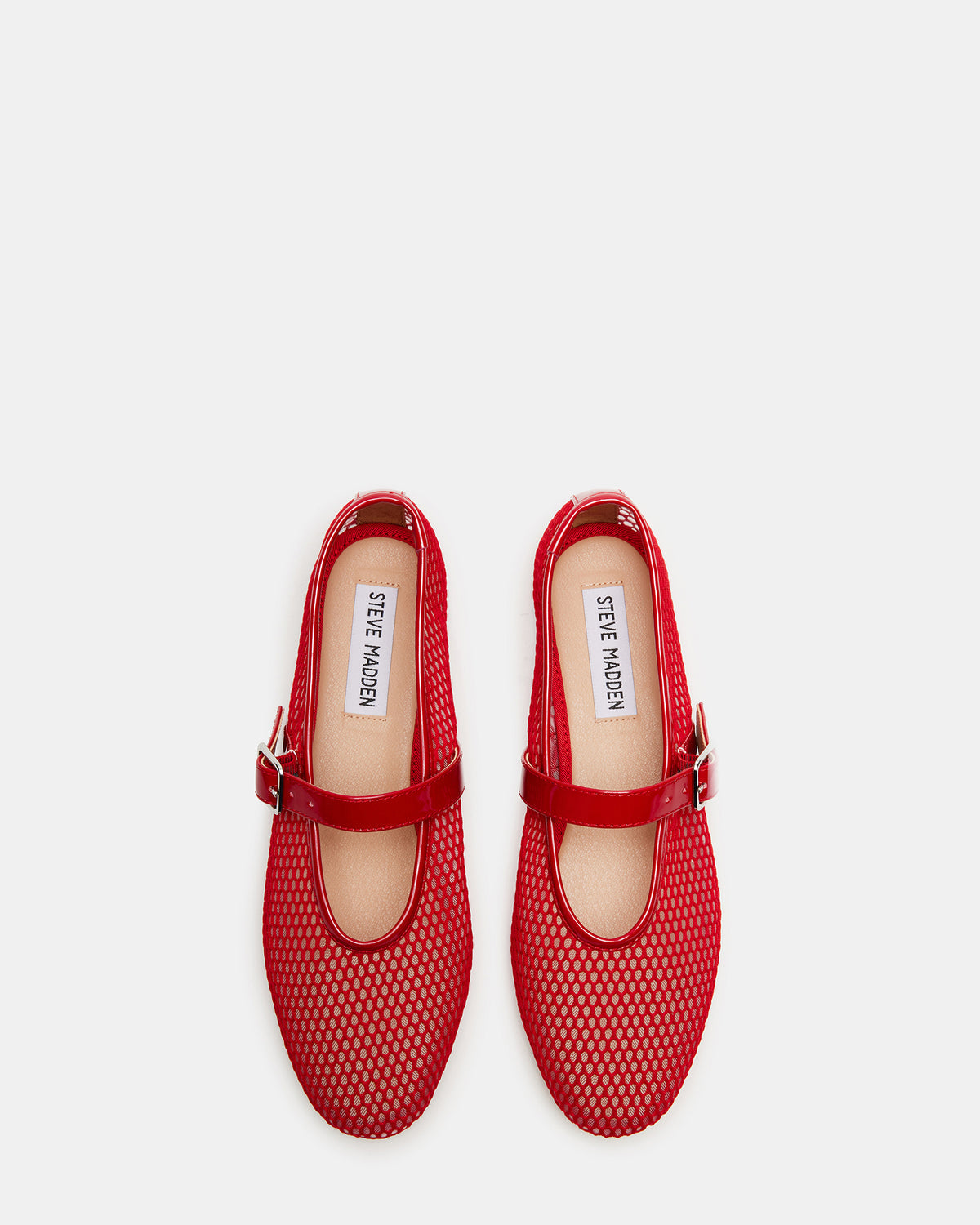 DREAMING Red Mesh Women's Mary Jane Flats | Steve Madden