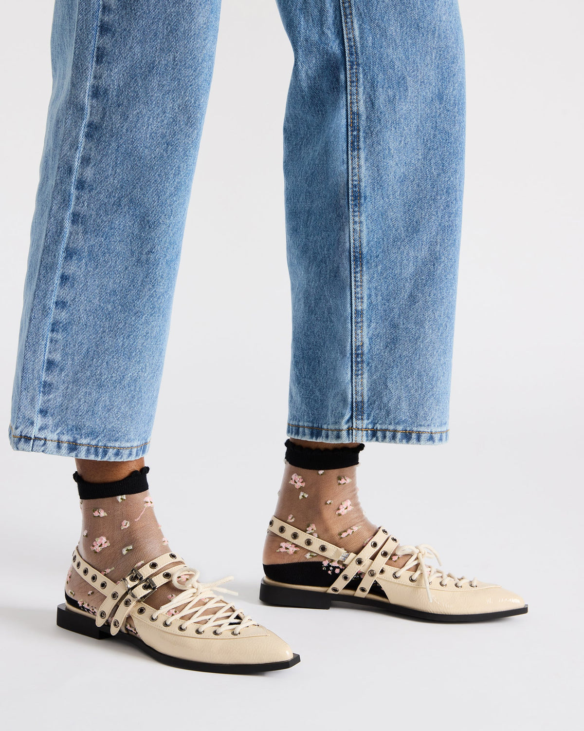 GALANTI Bone Patent Women's Pointed-Toe Moto Slingback Flat | Steve Madden