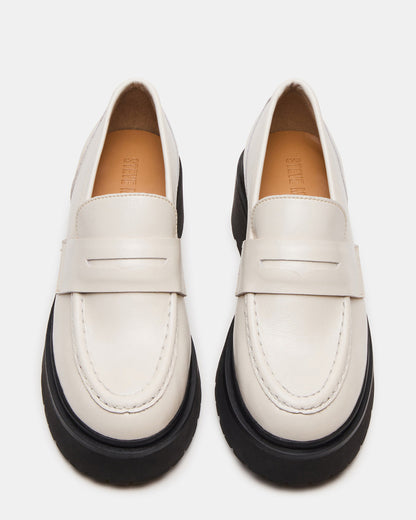 LAYKEN Bone Leather Platform Lug Women's Loafer | Steve Madden