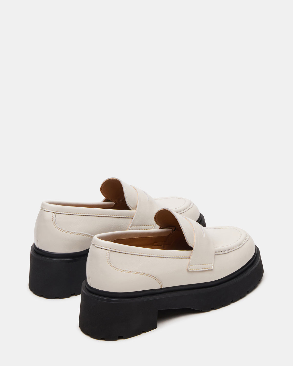LAYKEN Bone Leather Platform Lug Women's Loafer | Steve Madden